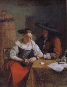 OCHTERVELT, Jacob The Declaration of Love to the Woman Reading oil on canvas